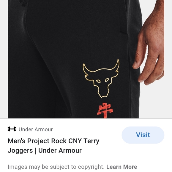 men's project rock cny terry joggers